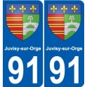 91 Juvisy-sur-Orge blason autocollant plaque stickers ville