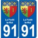 91 La Forêt-le-Roi blason autocollant plaque stickers ville