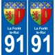91 La Forêt-le-Roi blason autocollant plaque stickers ville