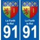 91 Breuillet coat of arms sticker plate stickers city