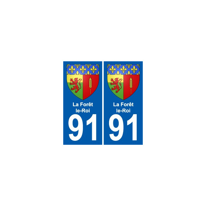 91 La Forêt-le-Roi blason autocollant plaque stickers ville