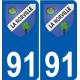 91 La Norville wappen aufkleber typenschild aufkleber stadt