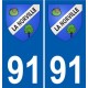 91 La Norville stemma adesivo piastra adesivi città