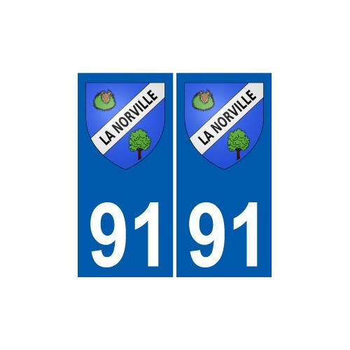 91 La Norville stemma adesivo piastra adesivi città