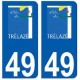 49 Trélazé logo autocollant plaque stickers ville