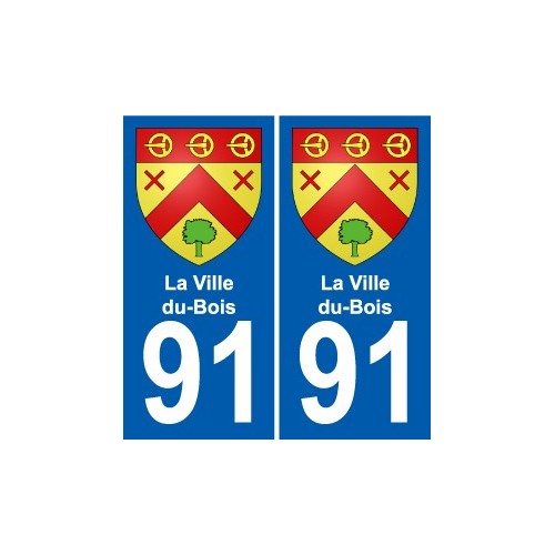 91 La Ville-du-Bois stemma adesivo piastra adesivi città