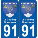 91 Breuillet coat of arms sticker plate stickers city
