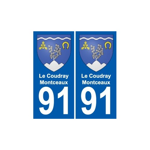 91 Breuillet coat of arms sticker plate stickers city