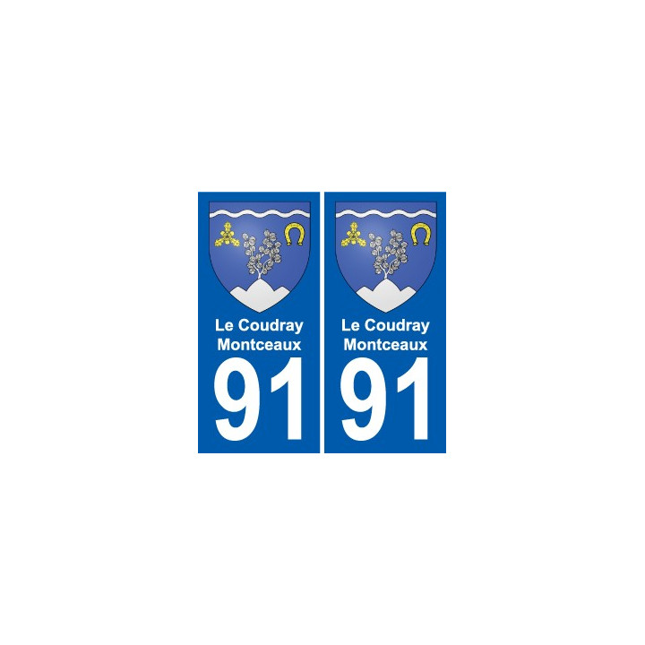 91 Breuillet coat of arms sticker plate stickers city