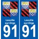 91 Leuville-sur-Orge blason autocollant plaque stickers ville