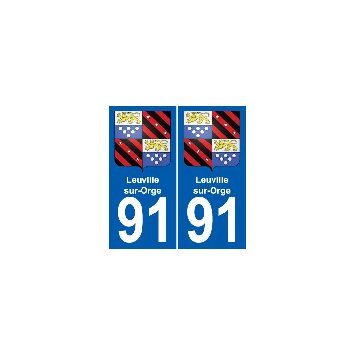 91 Leuville-sur-Orge blason autocollant plaque stickers ville