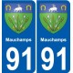 91 Mauchamps stemma adesivo piastra adesivi città