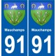 91 Mauchamps stemma adesivo piastra adesivi città