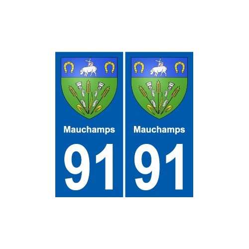 91 Mauchamps stemma adesivo piastra adesivi città