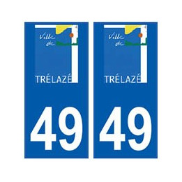 49 Trélazé logo autocollant plaque stickers ville