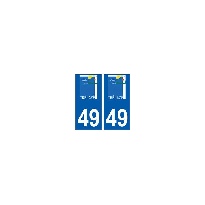 49 Trélazé logo autocollant plaque stickers ville