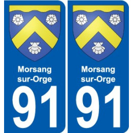 91 Morsang-sur-Orge blason autocollant plaque stickers ville