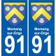 91 Morsang-sur-Orge wappen aufkleber typenschild aufkleber stadt