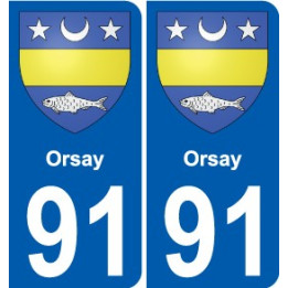 91 Orsay blason autocollant plaque stickers ville