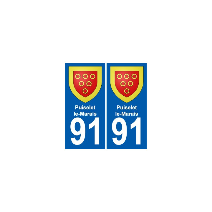 91 Puiselet-le-Marais blason autocollant plaque stickers ville