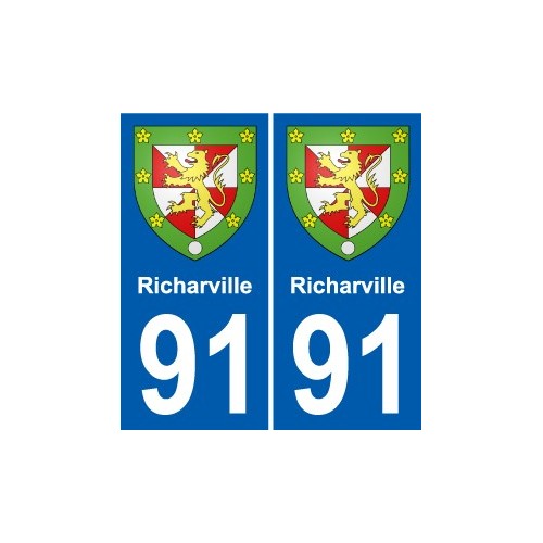 91 Richarville stemma adesivo piastra adesivi città