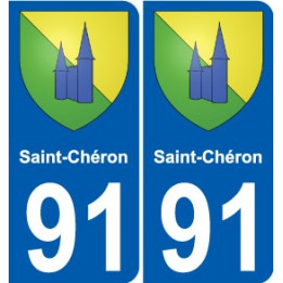 91 Saint-Chéron wappen aufkleber typenschild aufkleber stadt