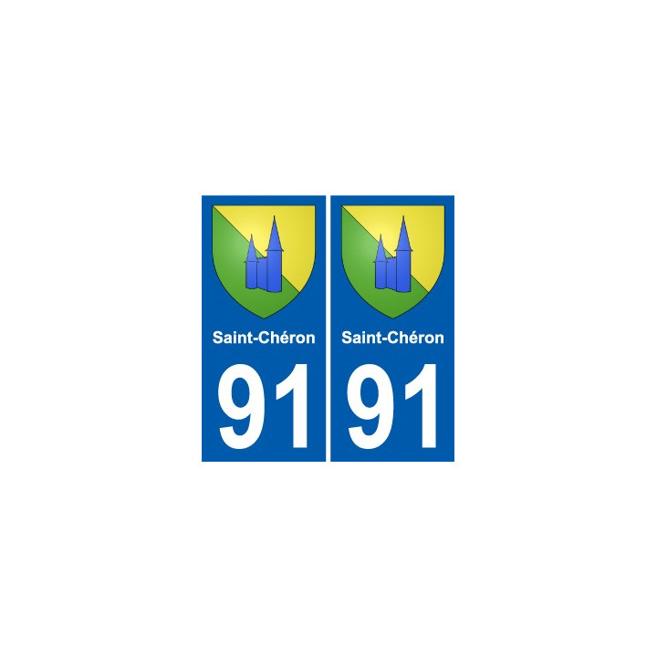 91 Saint-Chéron blason autocollant plaque stickers ville