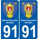 91 Sainte-Geneviève-des-Bois wappen aufkleber typenschild aufkleber stadt