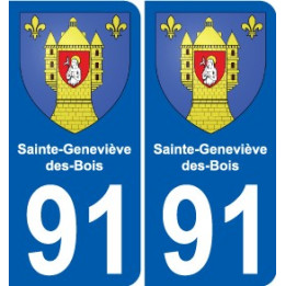91 Sainte-Geneviève-des-Bois wappen aufkleber typenschild aufkleber stadt