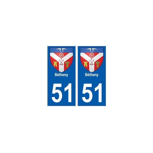 51 Bétheny blason autocollant plaque stickers ville