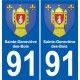 91 Sainte-Geneviève-des-Bois blason autocollant plaque stickers ville