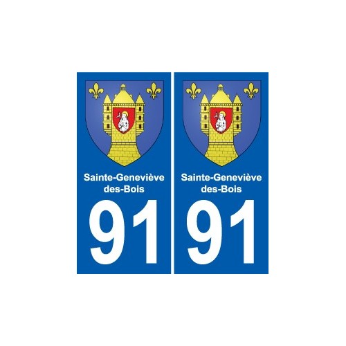 91 Sainte-Geneviève-des-Bois stemma adesivo piastra adesivi città
