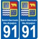 91 Saint-Germain-lès-Arpajon blason autocollant plaque stickers ville