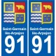91 Saint-Germain-lès-Arpajon coat of arms sticker plate stickers city