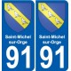 91 Saint-Michel-sur-Orge stemma adesivo piastra adesivi città