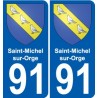 91 Saint-Michel-sur-Orge coat of arms sticker plate stickers city