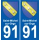91 Saint-Michel-sur-Orge blason autocollant plaque stickers ville