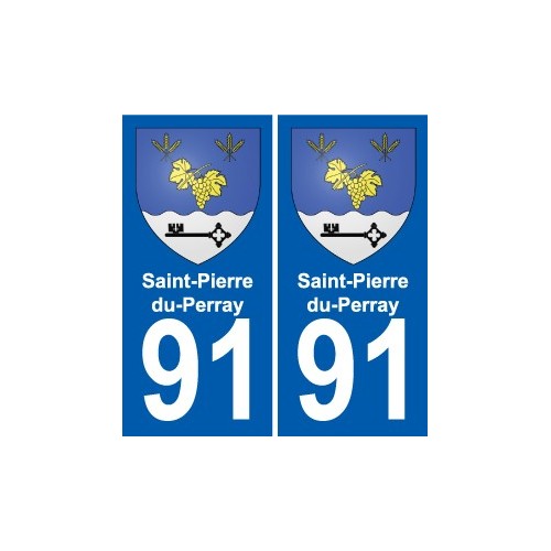 91 Saint-Pierre-du-Perray coat of arms sticker plate stickers city