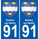 91 Saintry-sur-Seine coat of arms sticker plate stickers city
