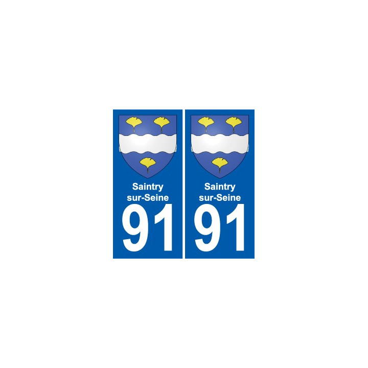 91 Saintry-sur-Seine coat of arms sticker plate stickers city