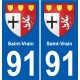 91 Saint-Vrain wappen aufkleber typenschild aufkleber stadt