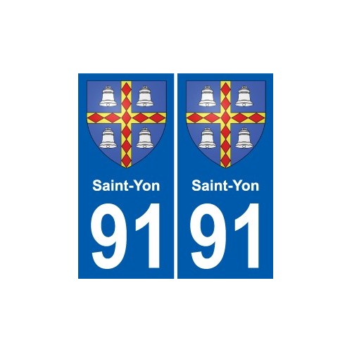 91 Saint-Yon wappen aufkleber typenschild aufkleber stadt