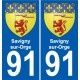 91 Savigny-sur-Orge coat of arms sticker plate stickers city