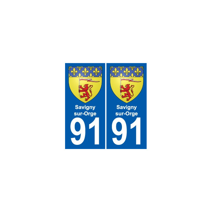 91 Savigny-sur-Orge blason autocollant plaque stickers ville