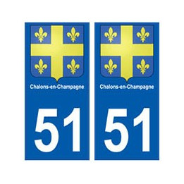 51 Chalons-en-Champagne blason autocollant plaque stickers ville
