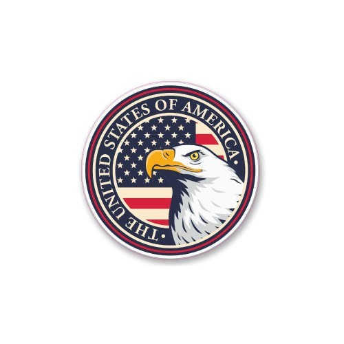 Aigle USA rond logo 235 autocollant adhésif sticker