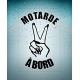 Sticker Biker on Board hand nails motorcycle sticker logo 3