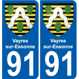 91 Vayres-sur-Essonne wappen aufkleber typenschild aufkleber stadt