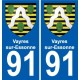 91 Vayres-sur-Essonne blason autocollant plaque stickers ville