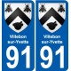 91 Villebon-sur-Yvette blason autocollant plaque stickers ville